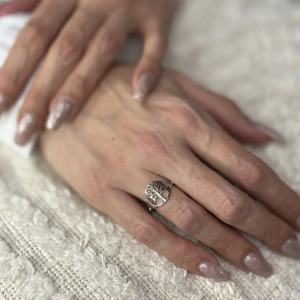 Bague Arbre de vie argenté
