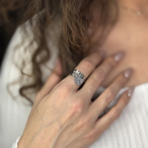 Bague Arbre de vie argenté