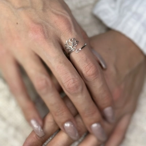 Bague Fleur de Lotus argenté