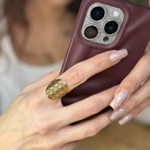 Bague Fleur de vie doré