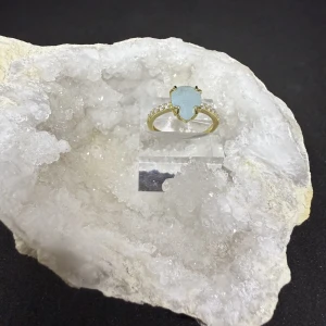 Bague argent 925 « Aigue marine »