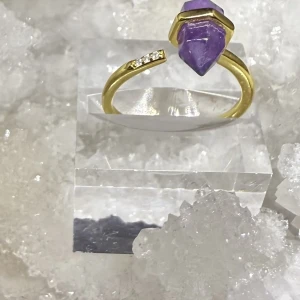 Bague pointe argent 925 « Améthyste »