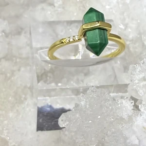 Bague pointe argent 925 « Malachite »
