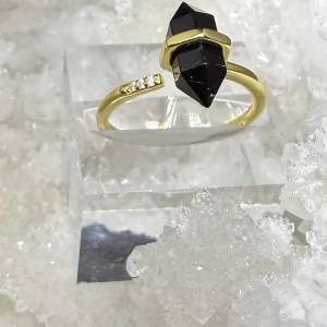 Bague pointe argent 925 « Onyx »
